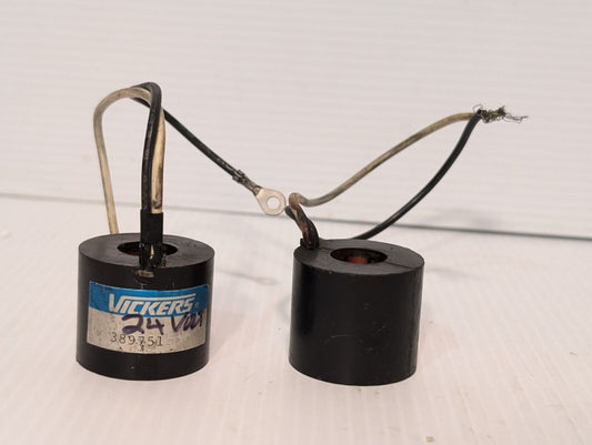 Vickers 389751 solenoid coil, 24V, and another presumably the same, but unmarked