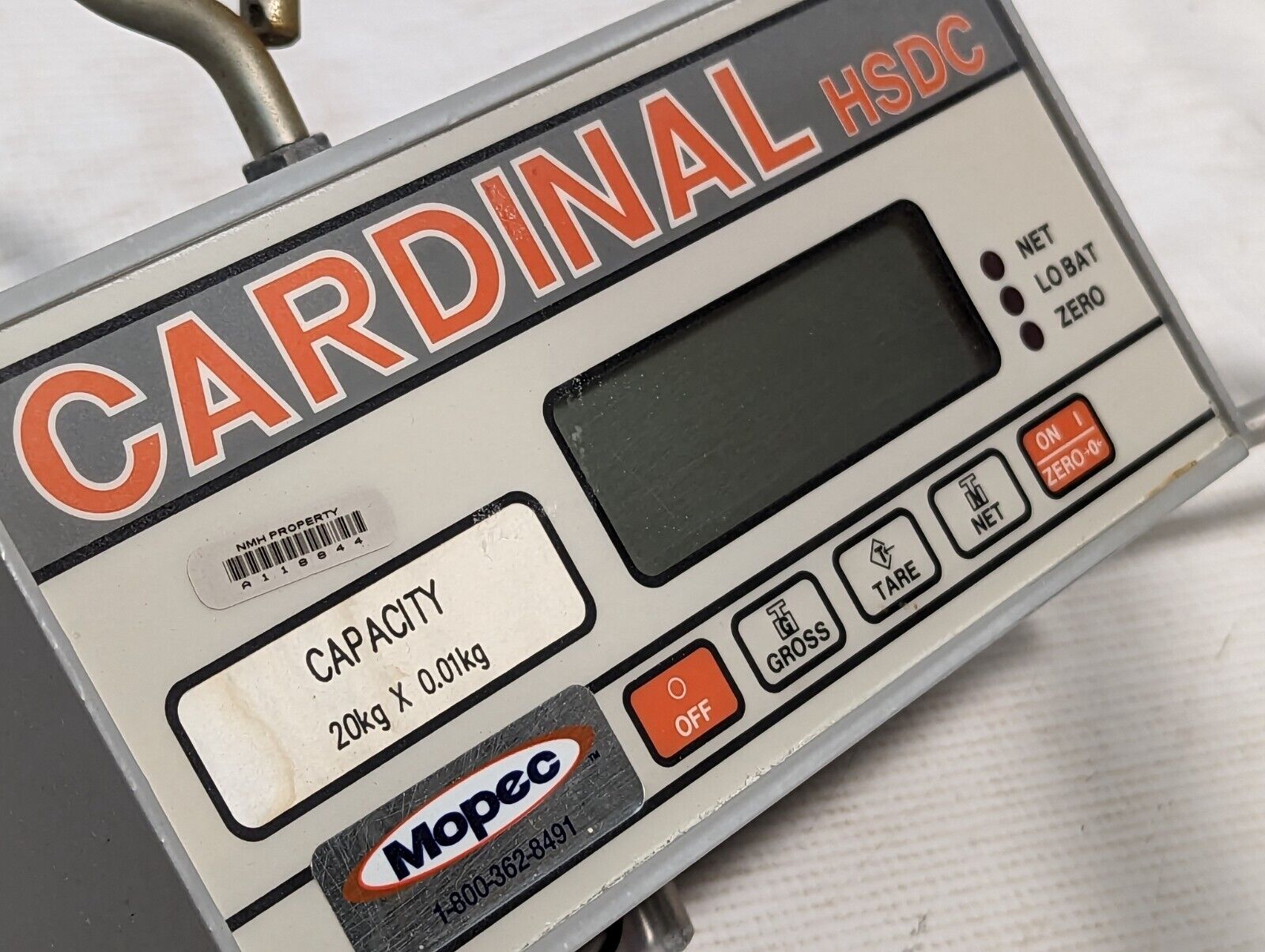 Cardinal Detecto HSDC-20KGP Digital Hanging Scale, 20kg, 9VDC, Throws Err A