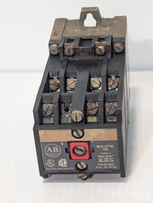 Allen Bradley 700-P800A1 AC Relay, 110\120v @ 60Hz, 4 Pole, NEMA P600, Series A