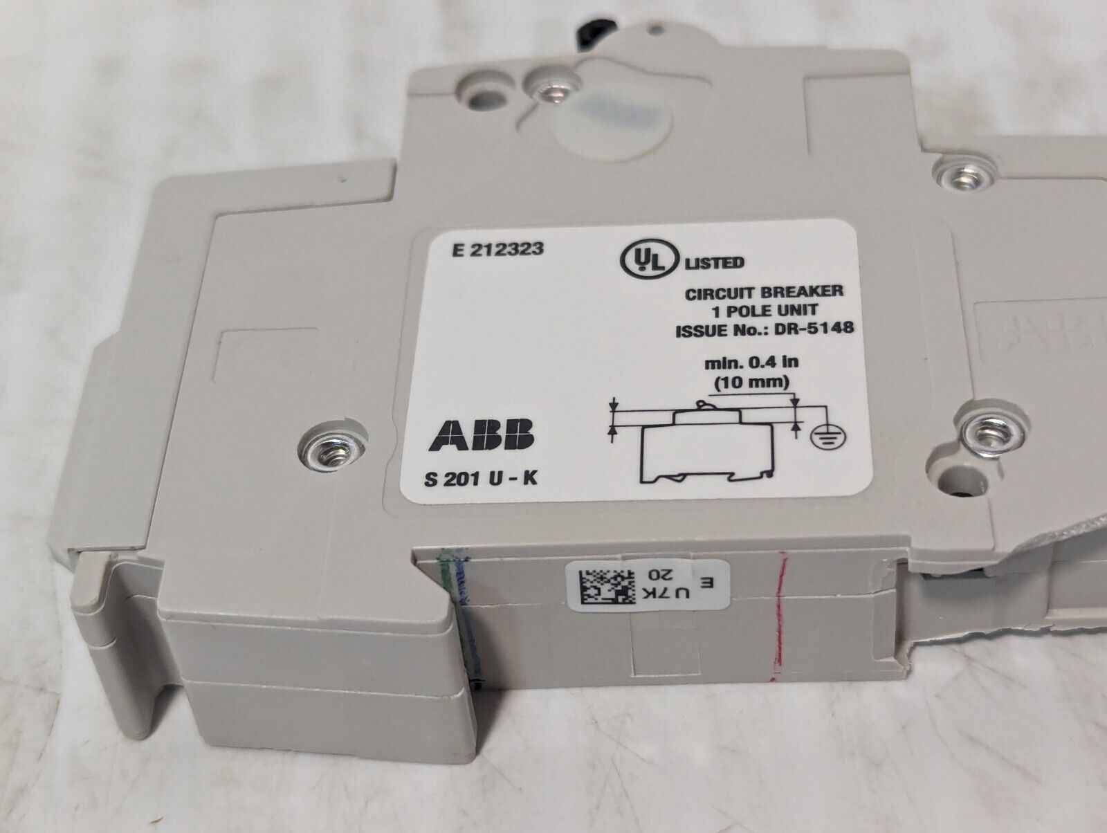 ABB S201U-K20 Circuit Breaker, 20A, 240VAC, 1-Pole - Free Shipping