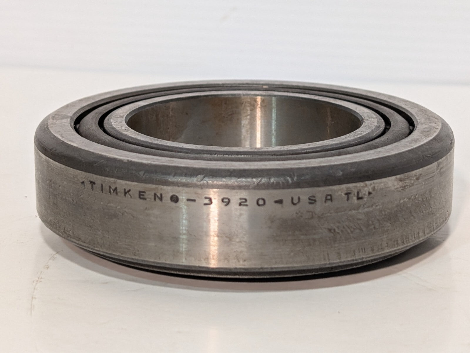 (1) Timken 3920 Tapered Roller Bearing Cup, Non-Flanged, Chrome Steel