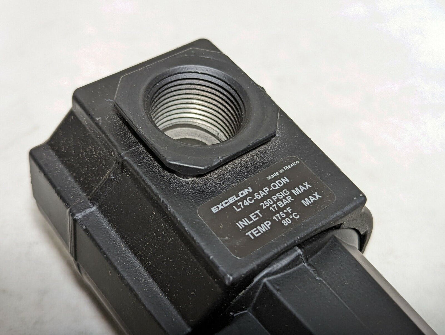 Norgren Excelon L74C-6AP-QDN, inlet 250PSIG/17bar max, Temp 175F/80C max