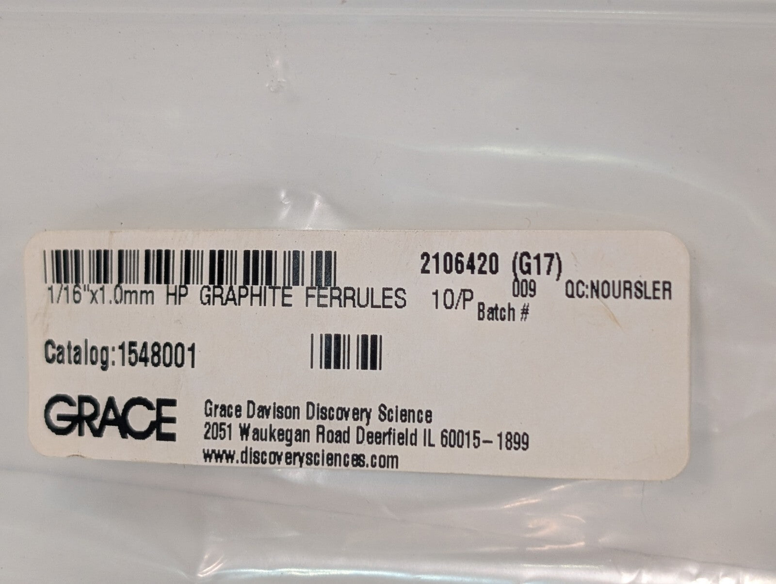 [10] Grace 1548001 1/16" x 1mm HP Graphite Ferrules