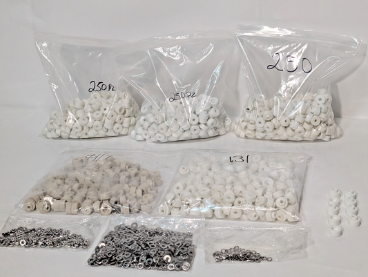 1000+: Asstd Findings, Insulators, Washers, Bushings, Spacers, Industrial, Craft