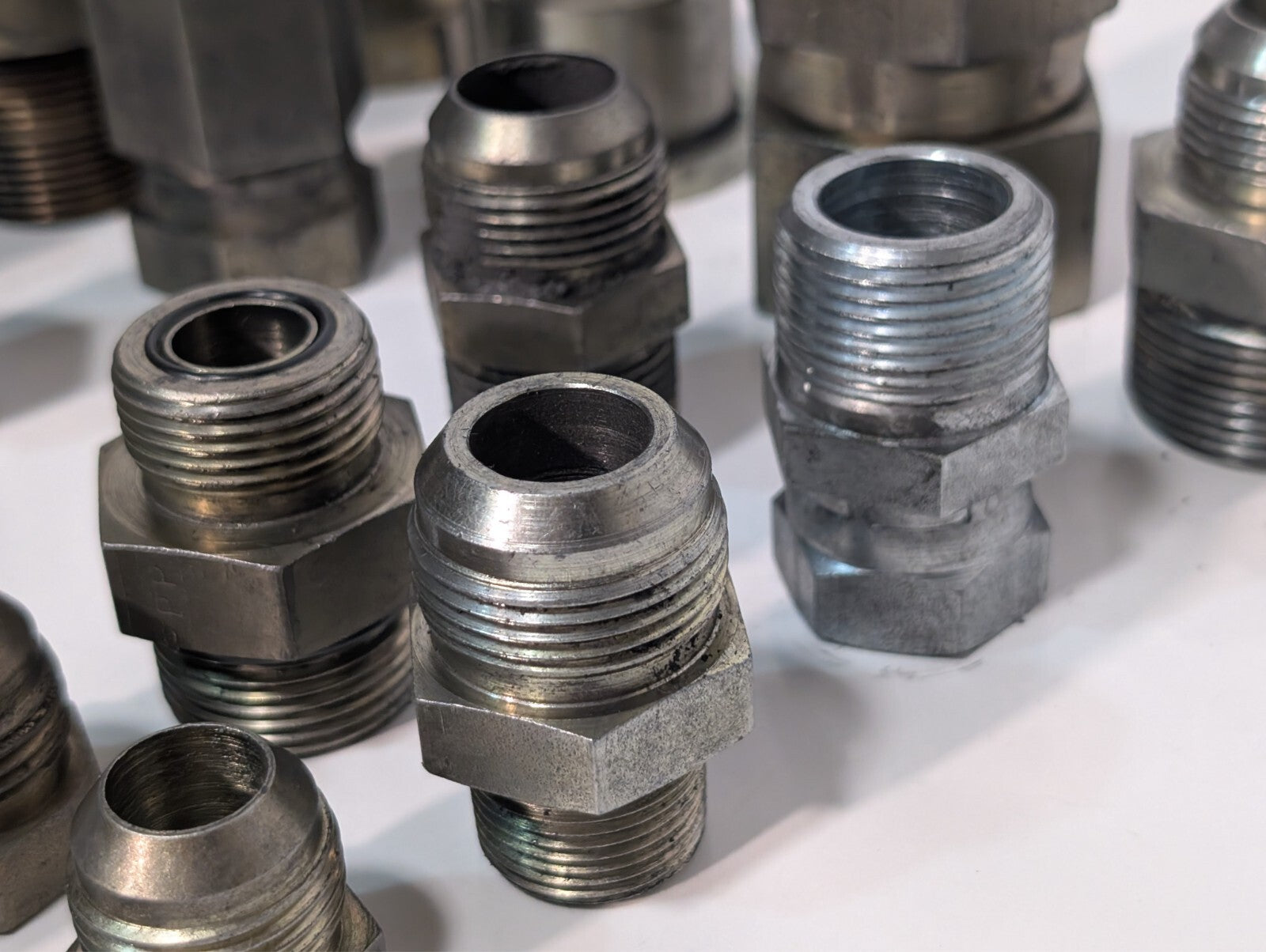 (23) High Pressure Adaptor Fittings Reducers Hex Heads for Hydraulic Press