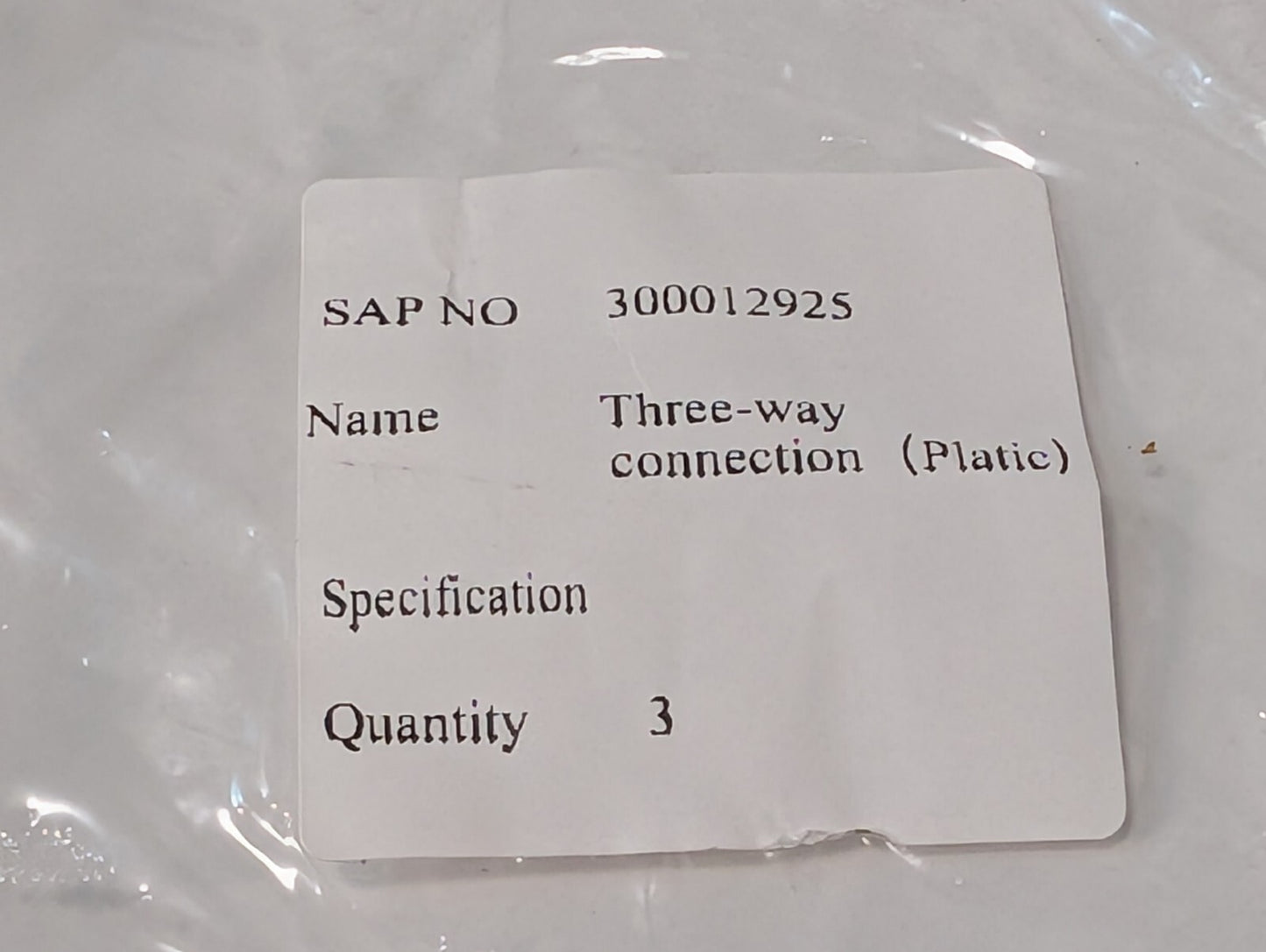 [3] Three Way PVC Tee Connectors 2"