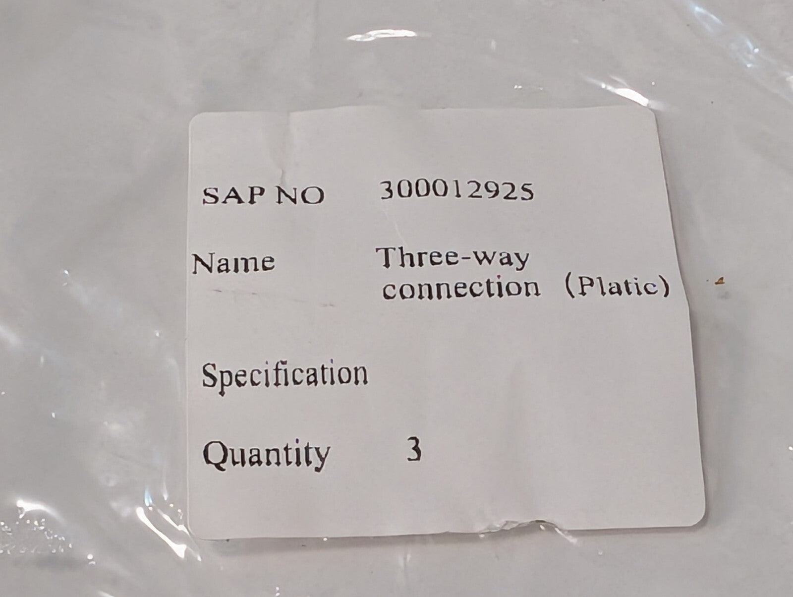 [3] Three Way PVC Tee Connectors 2"