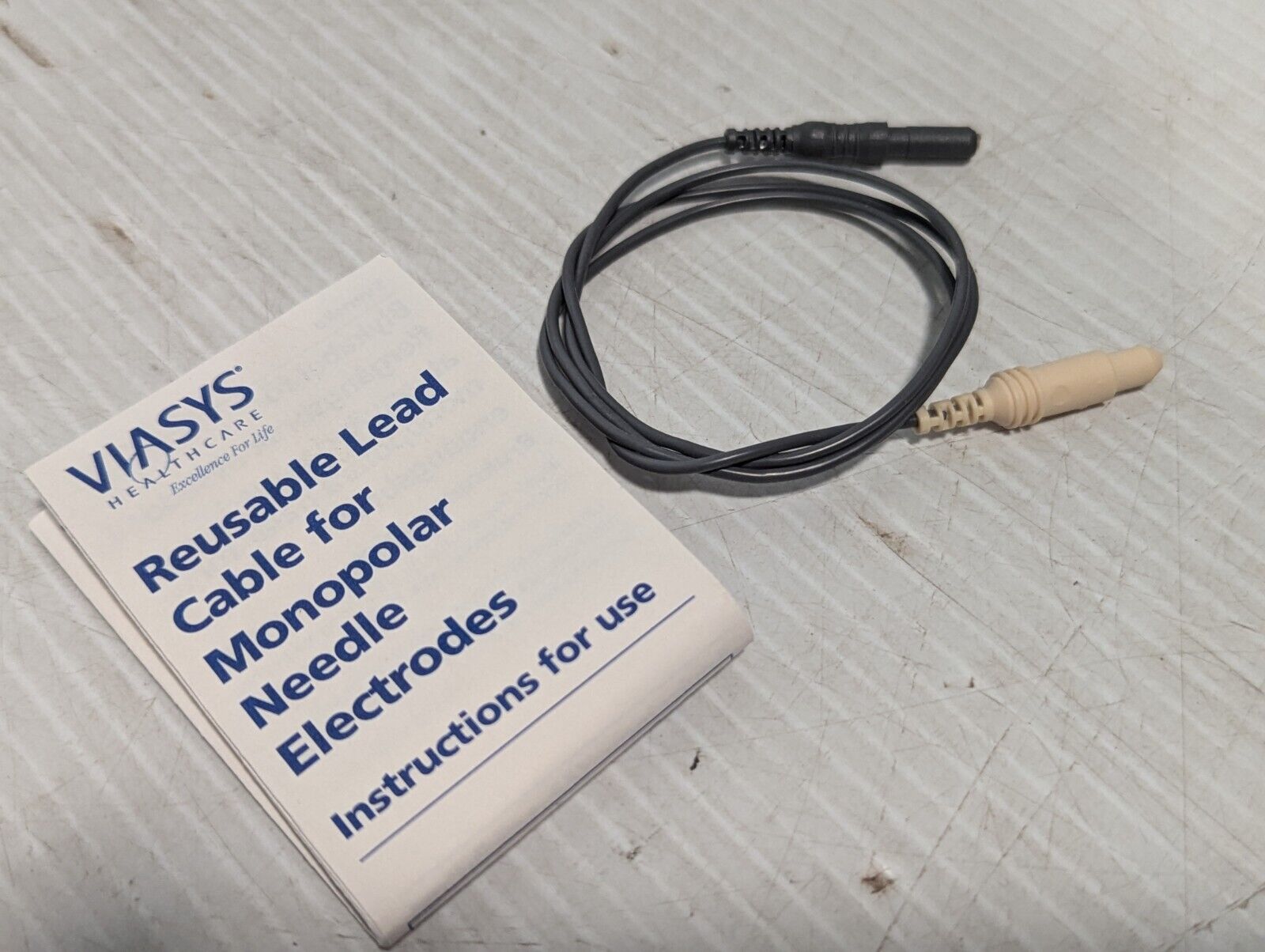 Viasys PS1371 Reusable Lead Cable for Monopolar Needle Electrodes -Free Shipping