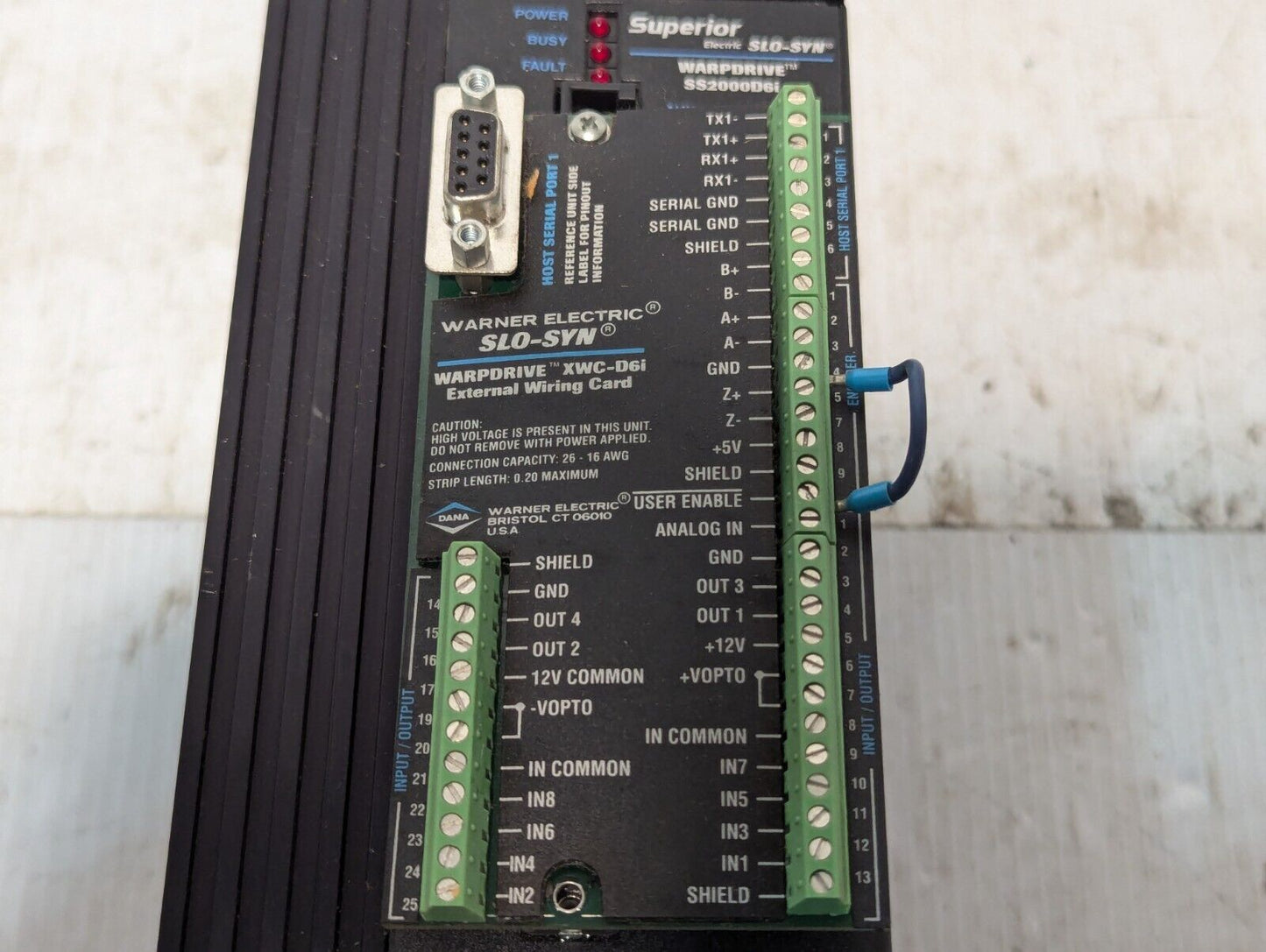 Warner/Superior Electric SS2000D6i Warpdrive Programmable Step Motor Controller