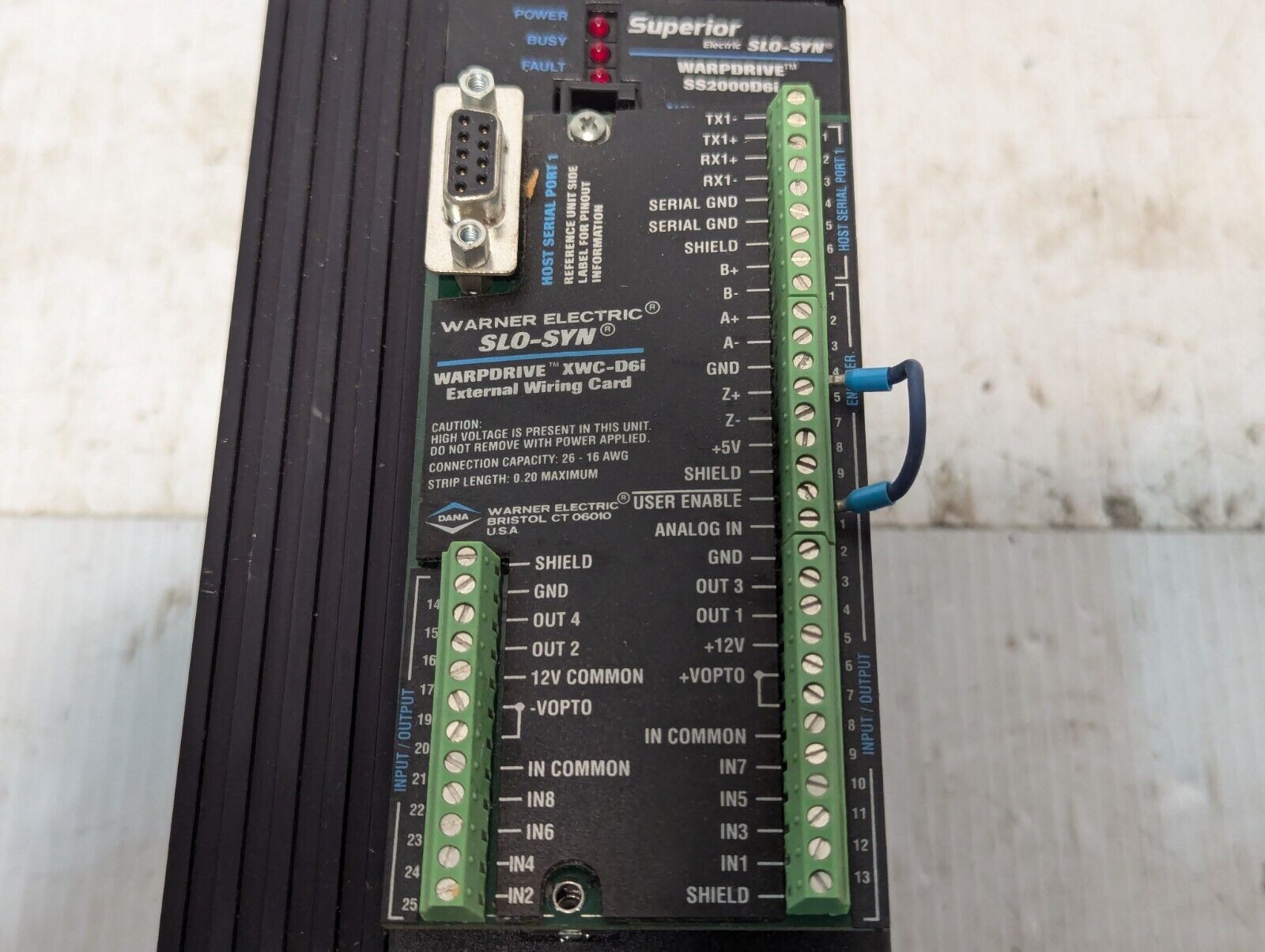 Warner/Superior Electric SS2000D6i Warpdrive Programmable Step Motor Controller