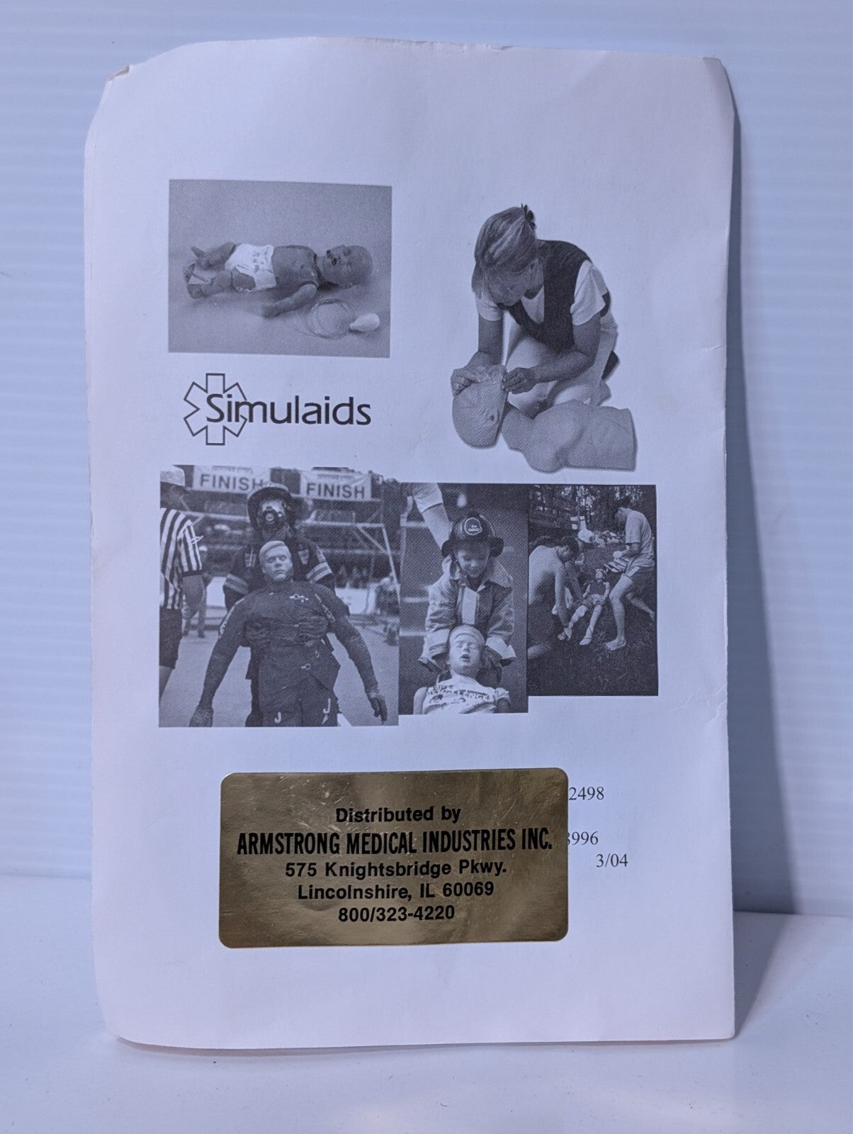 (1) SIMULAIDS SANI-Child CPR Child Training Manikin w/ 100 Pack Lungs as shown
