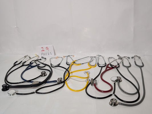 [19] Stethoscopes Assorted Incld. ADC Adscope 603 3M Littmann Cardiology III IV