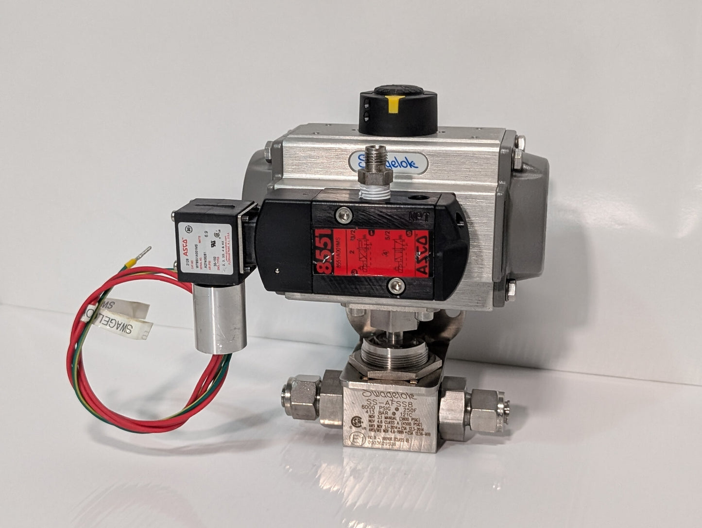 Swaglok MS-A30-4-DIN Spring Return Assy SS-AFSS8 Control Valve ASCO WT8551A001MS