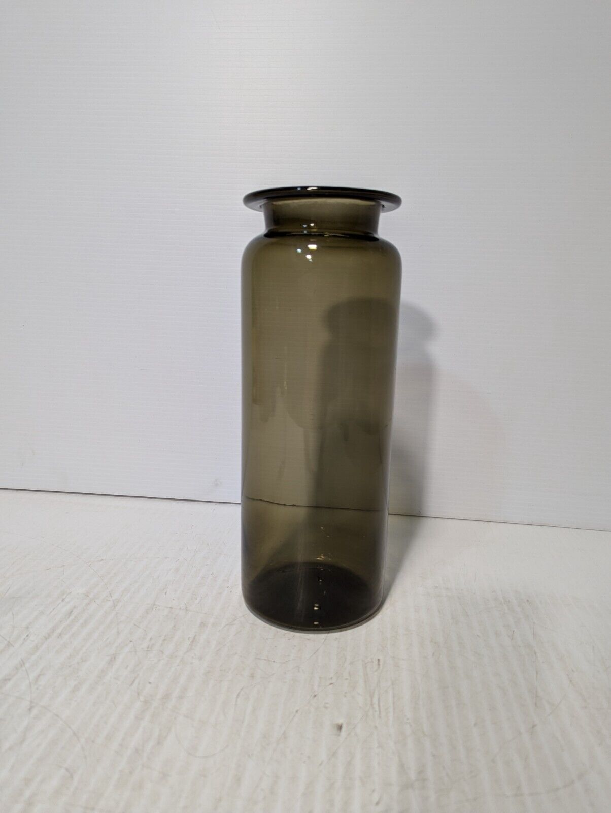 Vintage Takahashi Glass Jar, Smoke Brown, Handblown, 1970's Retro -Free Shipping