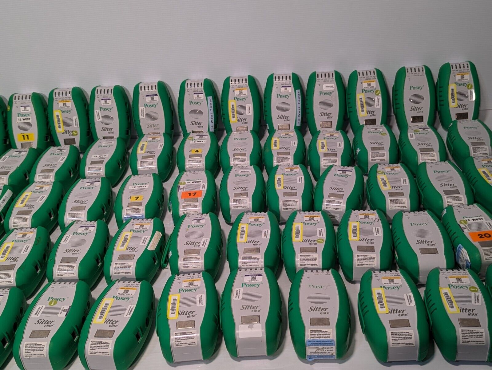 Large lot of 140 Posey 8345 sitter elite alarm systems - Free Shipping