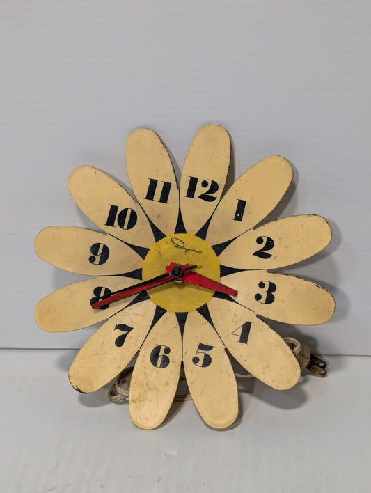 Vintage Antique Ingraham Clock, #30-242, Plastic, 120 Volts -Free Shipping