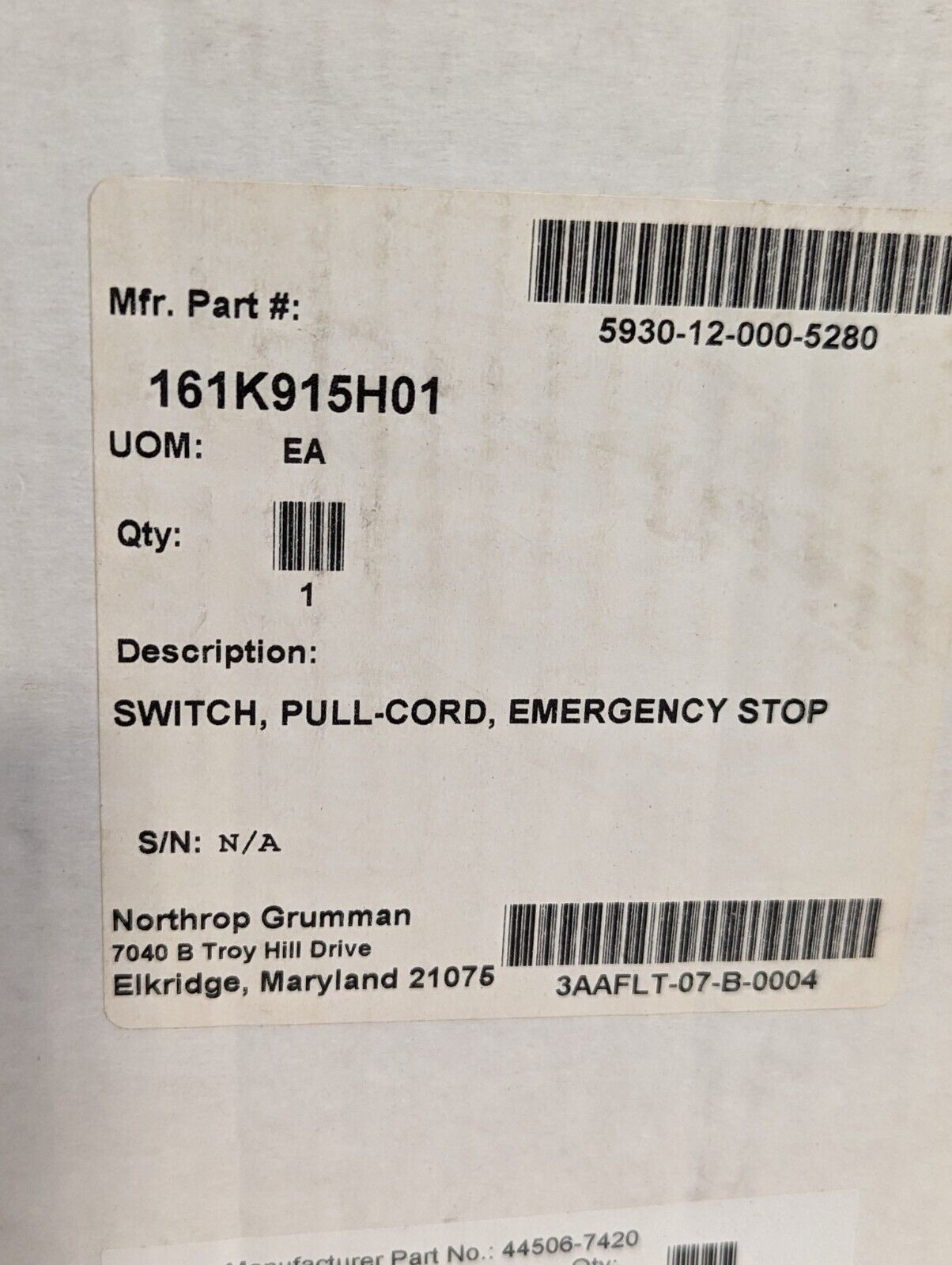 STI  ER1032-042NEL Heavy Duty 161K915H01 Pull-Cord Safety - Free Shipping