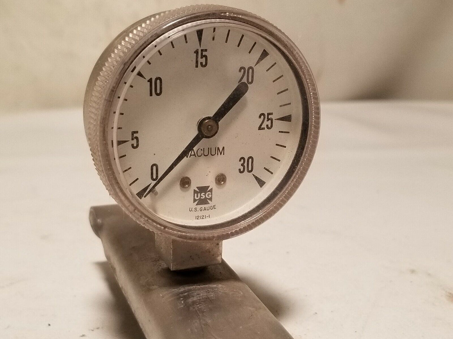 US Gauge USG 1212-1 0-30 inches of Hg vacuum gauge with Edlund mounting bracket 