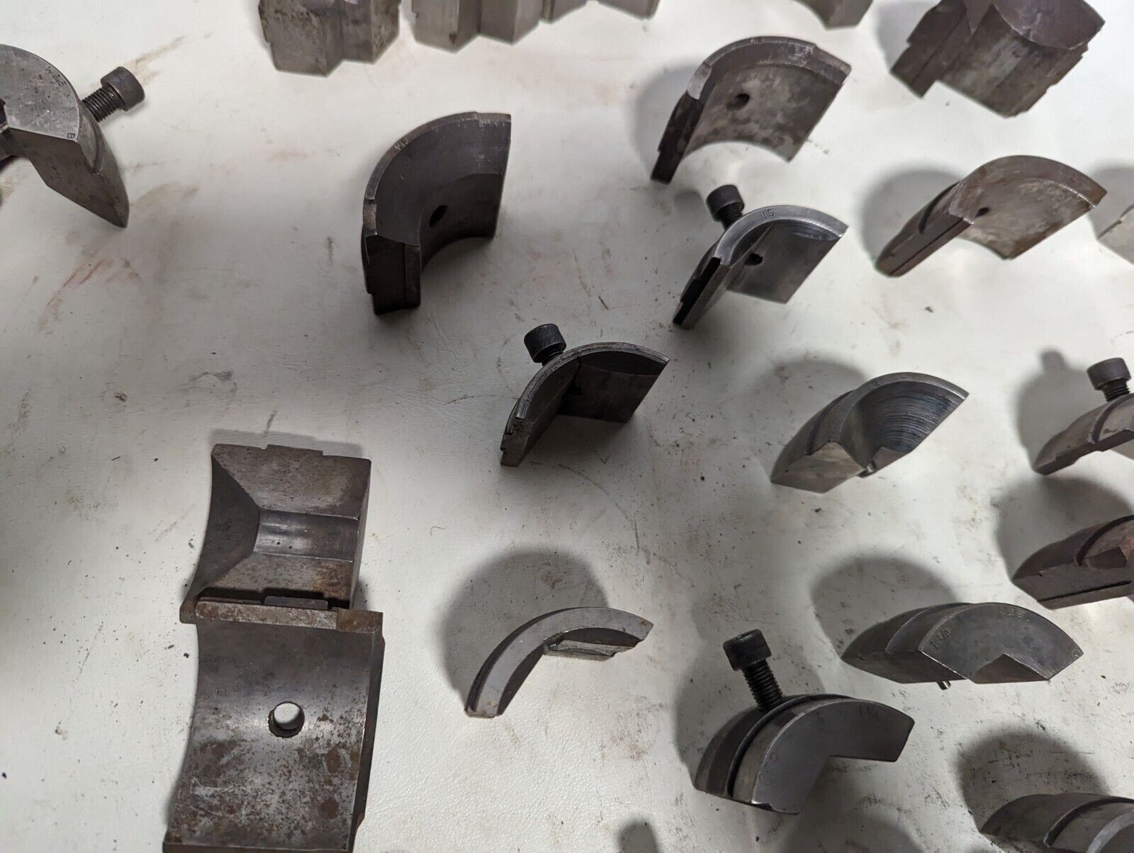 Lot of collet pads as pictured: some complete sets, some incomplete