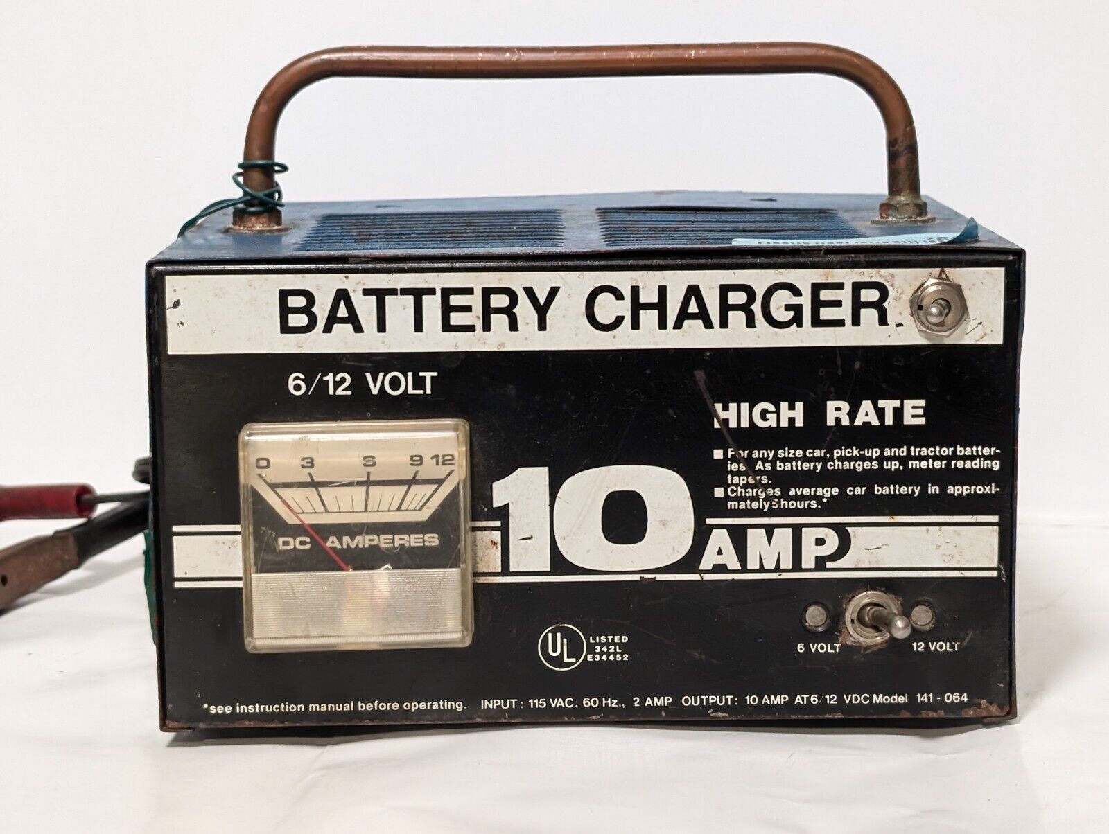 Vintage Solar 10/2a 55a Battery Charger Starter 6 & 12 Volt No. 1050C