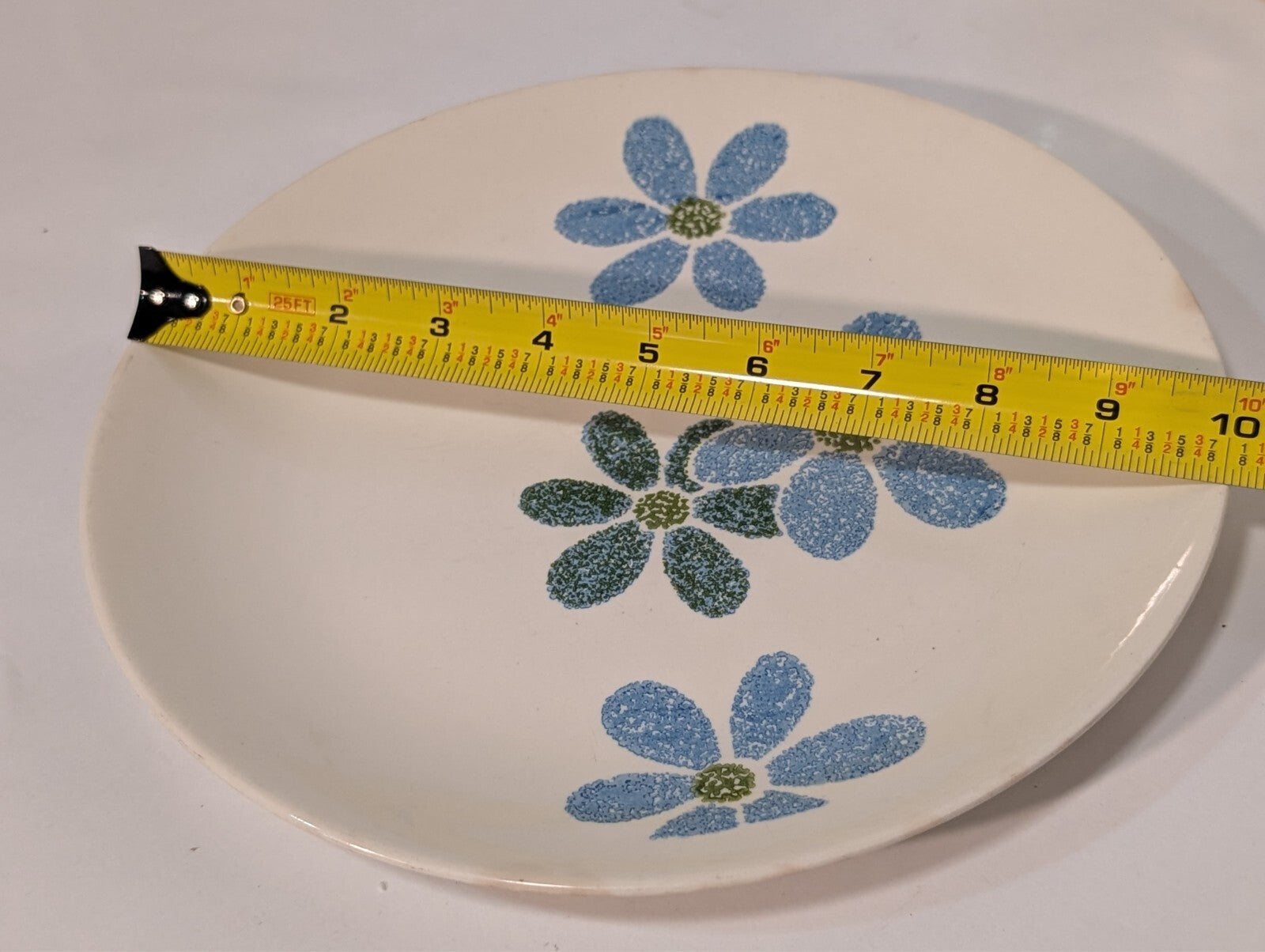 (2) Vintage Blossom by Cunningham & Pickett Side Plates with Blue Flower Motif