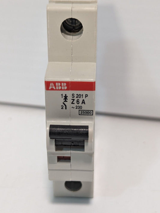ABB S201P-Z6 Circuit Breaker, 6A, 1-Pole, AC/DC, 5925-11-000-4721 -Free Shipping