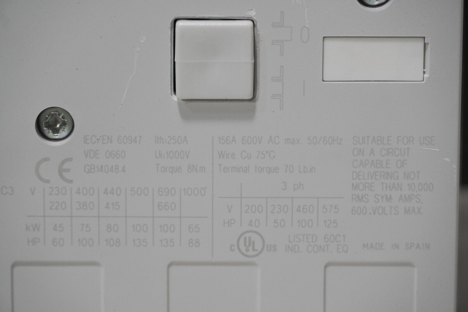 AEG TypLS 75K.11 contactor, 135826, 220-250VAC, 50-60Hz/DC