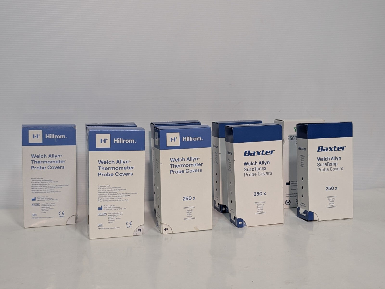 (2250) Welch Allyn Thermometer Probe Covers incl. SureTemp Baxter Hillrom 9x250