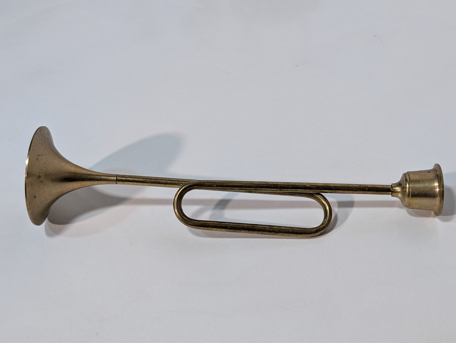 Vintage Bugle Candlestick 9" and Silver Plated Tray with Grapes, Sheffield 6"