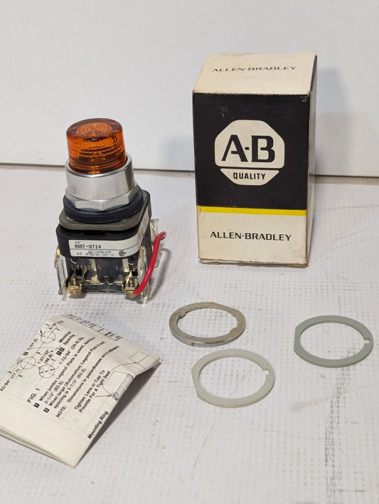 Allen Bradley 800T-QT24A Lighted Illuminated LED Push Button 24V - Free Shipping