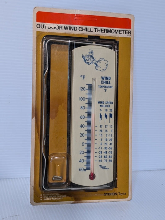 Sybron Taylor 5304 Outdoor Wind Chill Thermometer as pictured in original box