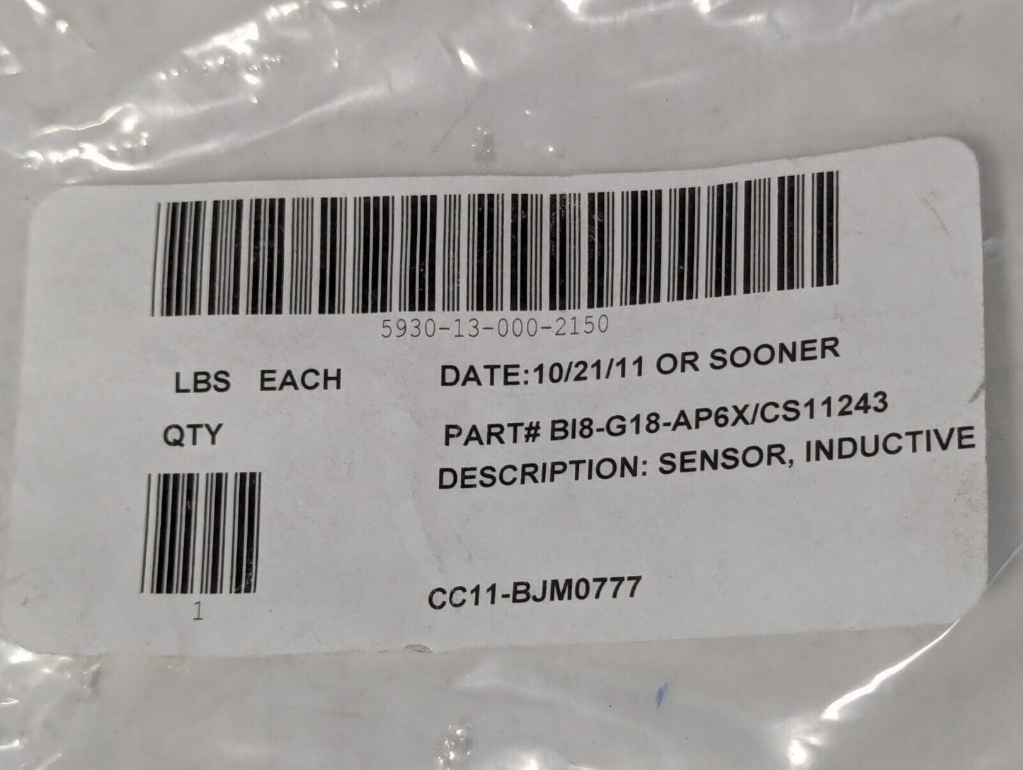 Turck BI8-G18-AP6X-0.2/CS11243 Inductive Proximity Sensor - Free Shipping