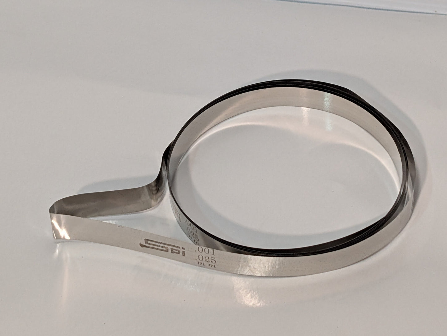 SPI 91-416-8 High Carbon Steel Feeler Stock Roll 1/2"W, 25'L, .001 Thick Coil