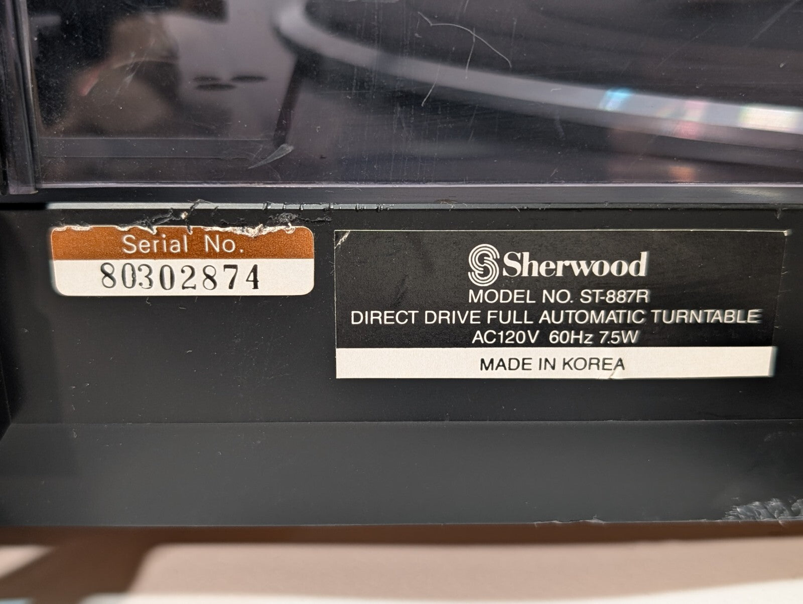 Vintage Sherwood ST-887R Direct Drive Turntable, Full Automatic