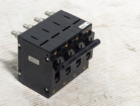 Airpax UPL1111-1-65F-503 circuit breaker, FL 50A, Trip 62.5A, 250VAC, 65F delay