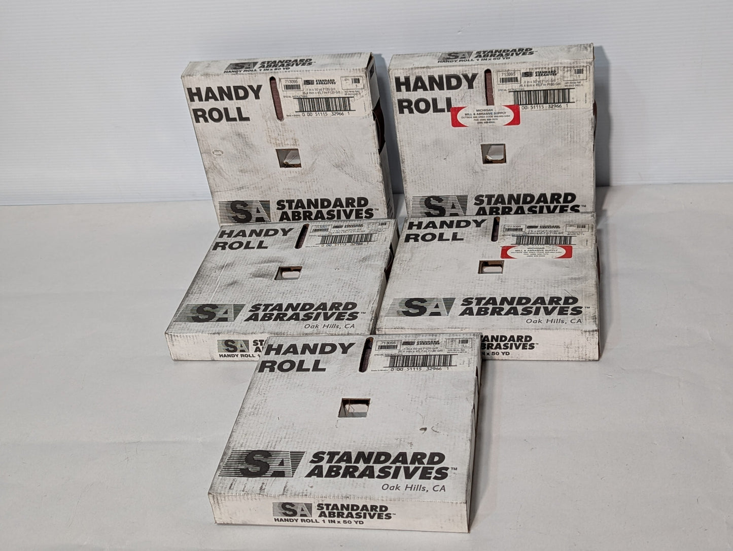Standard Abrasives 1" x 50 Yard Handy Roll, Med P120 Grit, 66-002-0421-5, 713095