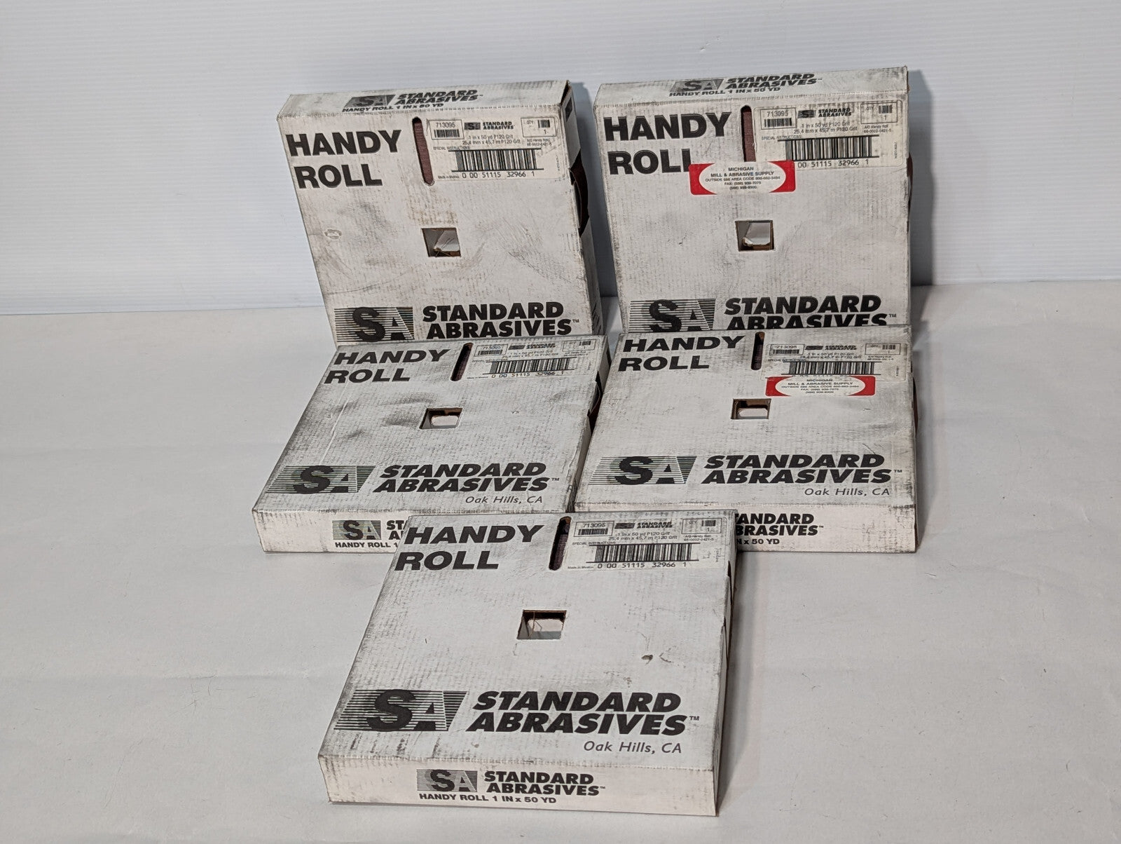 Standard Abrasives 1" x 50 Yard Handy Roll, Med P120 Grit, 66-002-0421-5, 713095