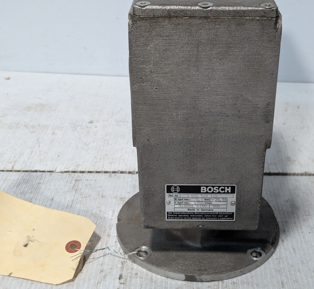 Bosch 3-842-519-115 Gear Box, 1700rpm, 5.7Nm -Made in Germany- Free Shipping