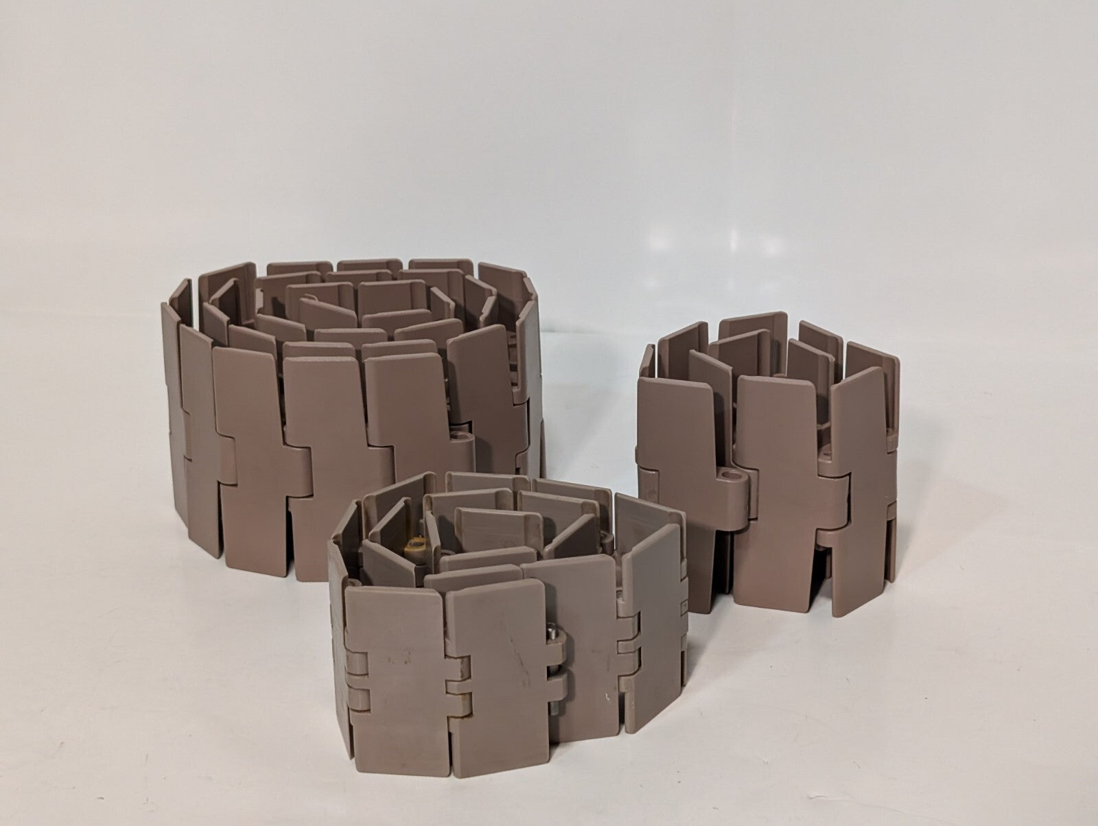 (3) Marbett Rexnord 880TK450 4-1/2" Brown HP Table Top Chain RH450, 48" 16" 28"