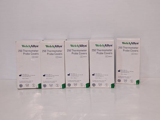 (1500) Welch Allyn 05031 Thermometer Probe Covers, 6 Boxes of 250, 5 + 1 Boxes