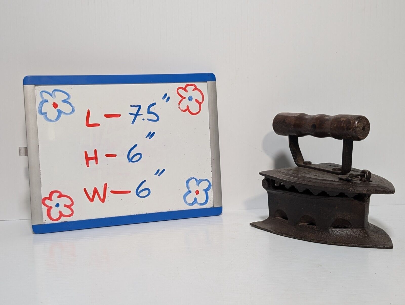 Vintage Coal Iron - 7.5" L x 6"H x 6" W - Cast Iron Collectible