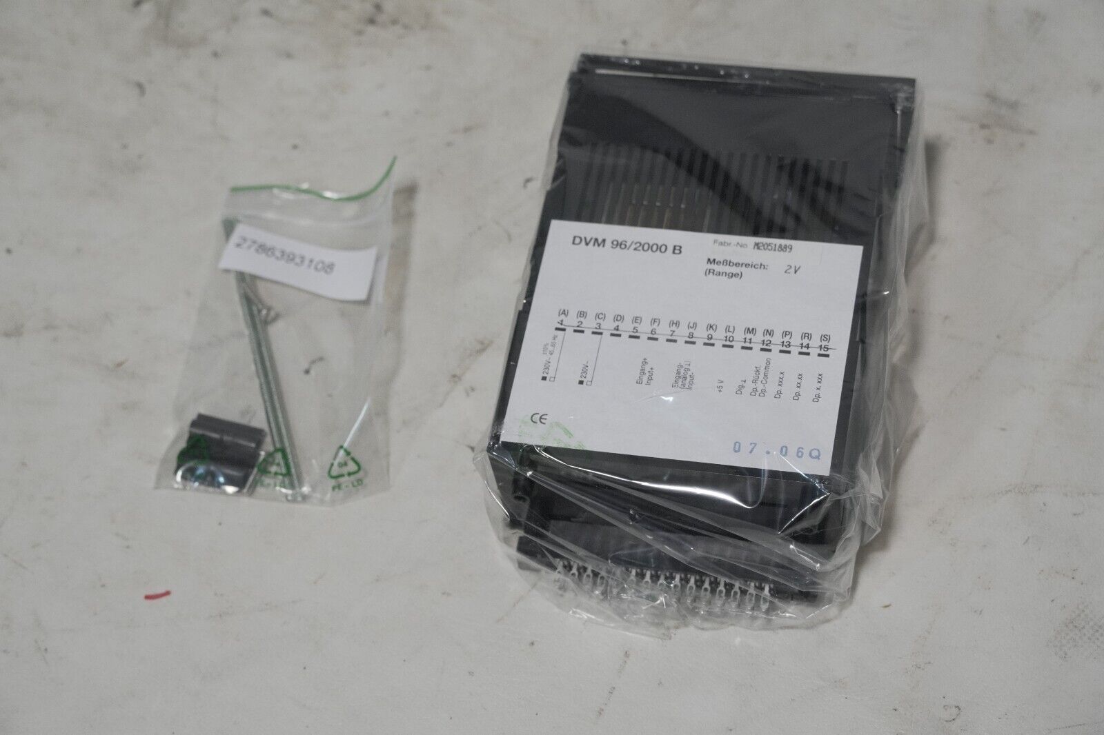 Gossen, Muller & Weigert GMW DVM96/2000B digital panel meter, four digits