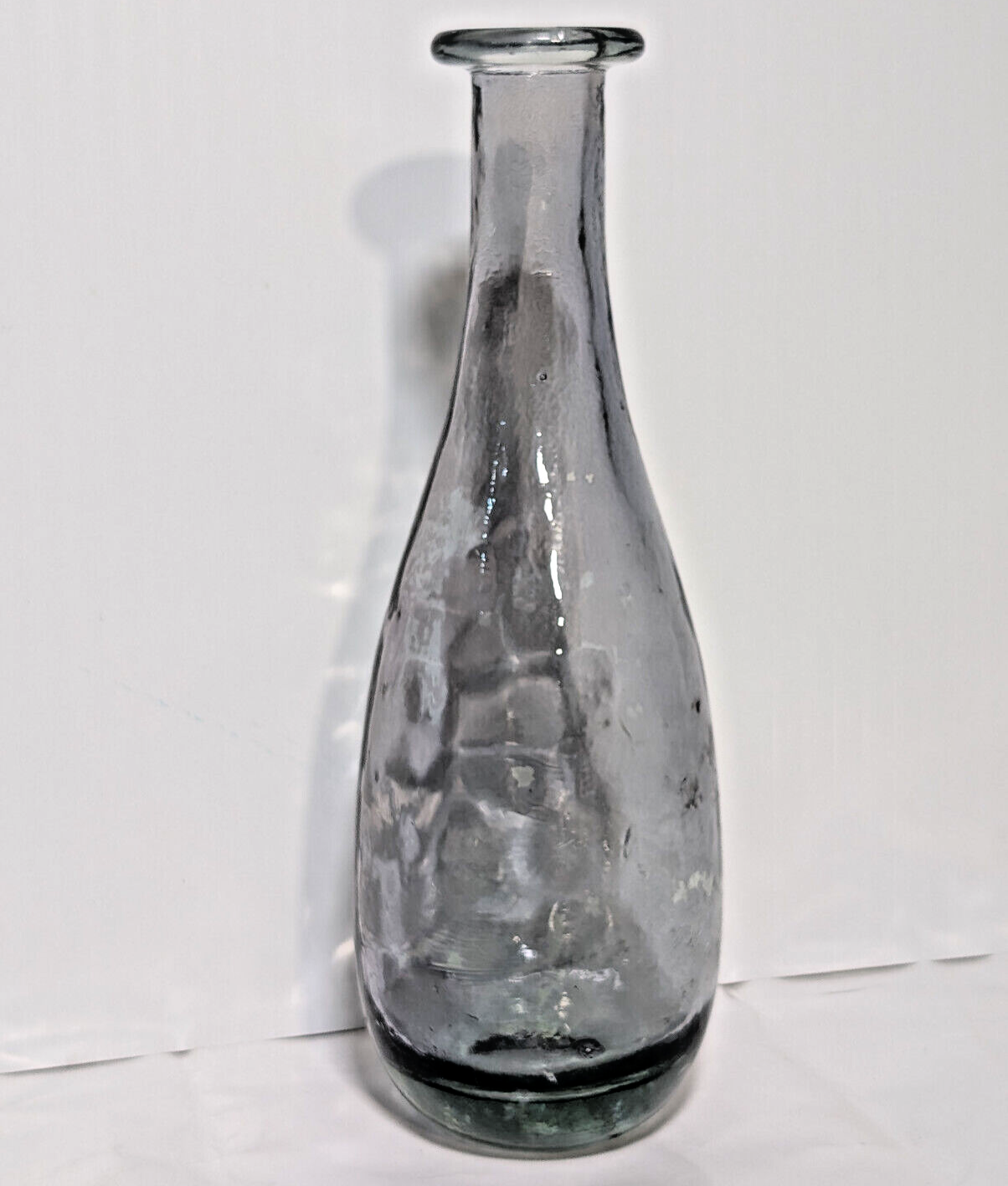 Smoked Grey Vintage Art Glassware, Vase, Carafe, Decanter, 11" Tall, 3" Wide