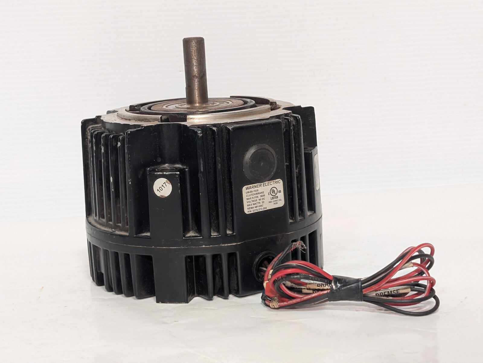Warner Electric 5370-273-204, UM-50-1020 Clutch, Brake 90VDC, 3600RPM Max, 22W