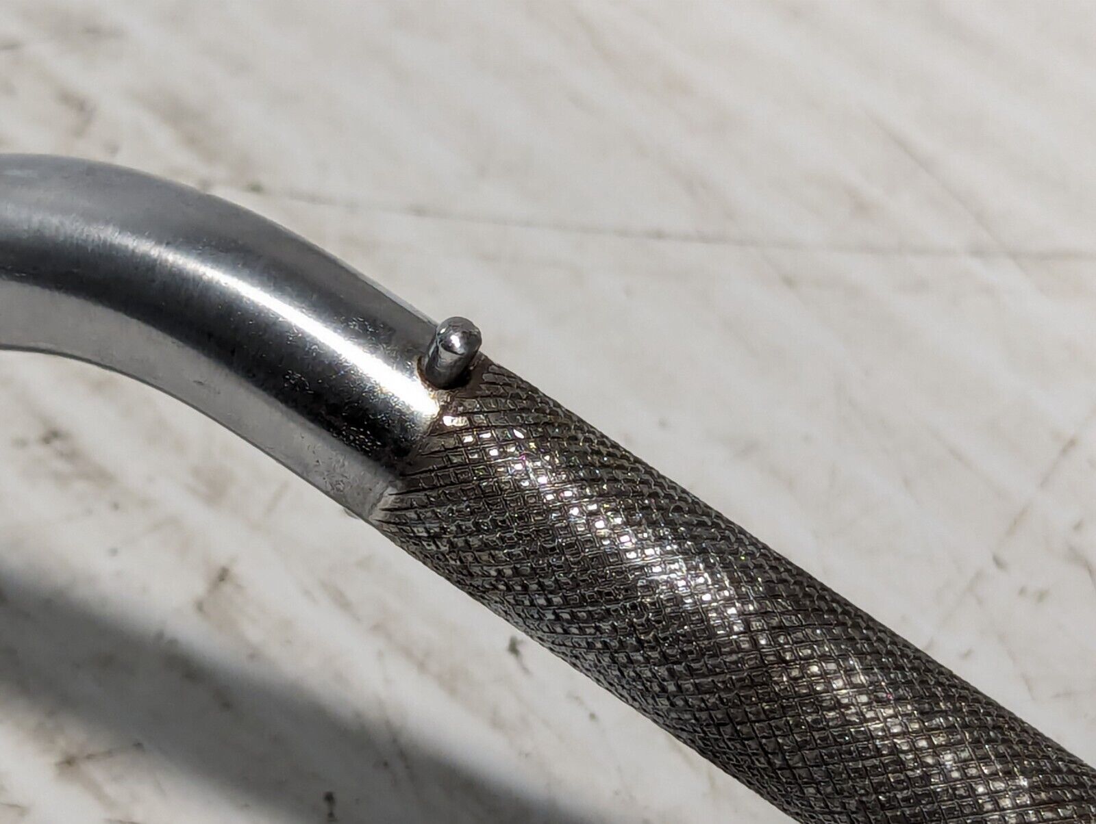 Unbranded stirrup foot rest as pictured, stainless steel, w/cross-hatched grip