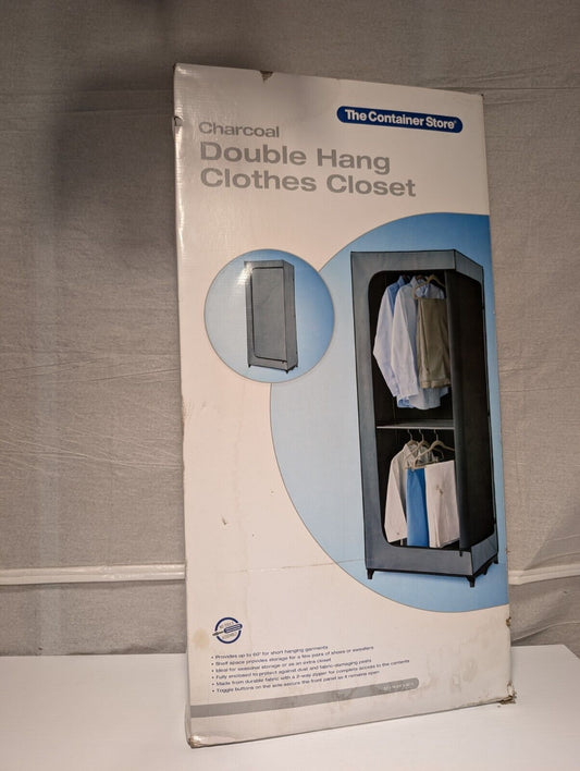 The Container Store 8739-4526 Charcoal Double Hang Clothes Closet in orig. box