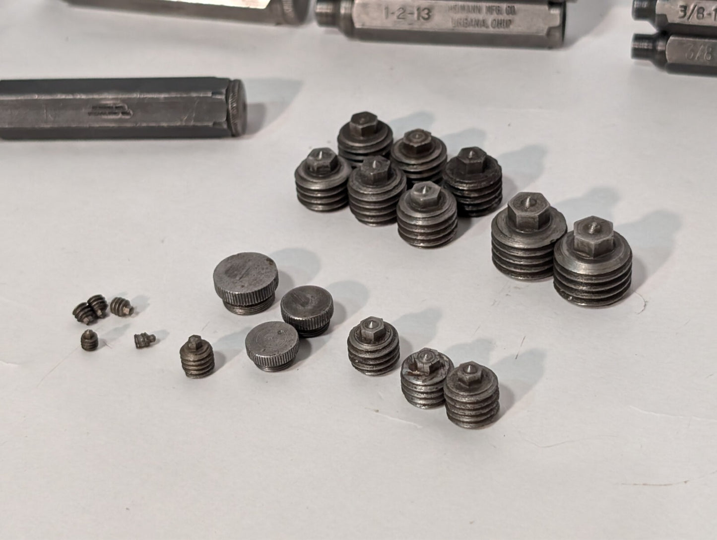 (25) Heimann Transfer Screw Incl. 3/8-16, 1-2-13, 5-8-11, etc. See photos+desc.