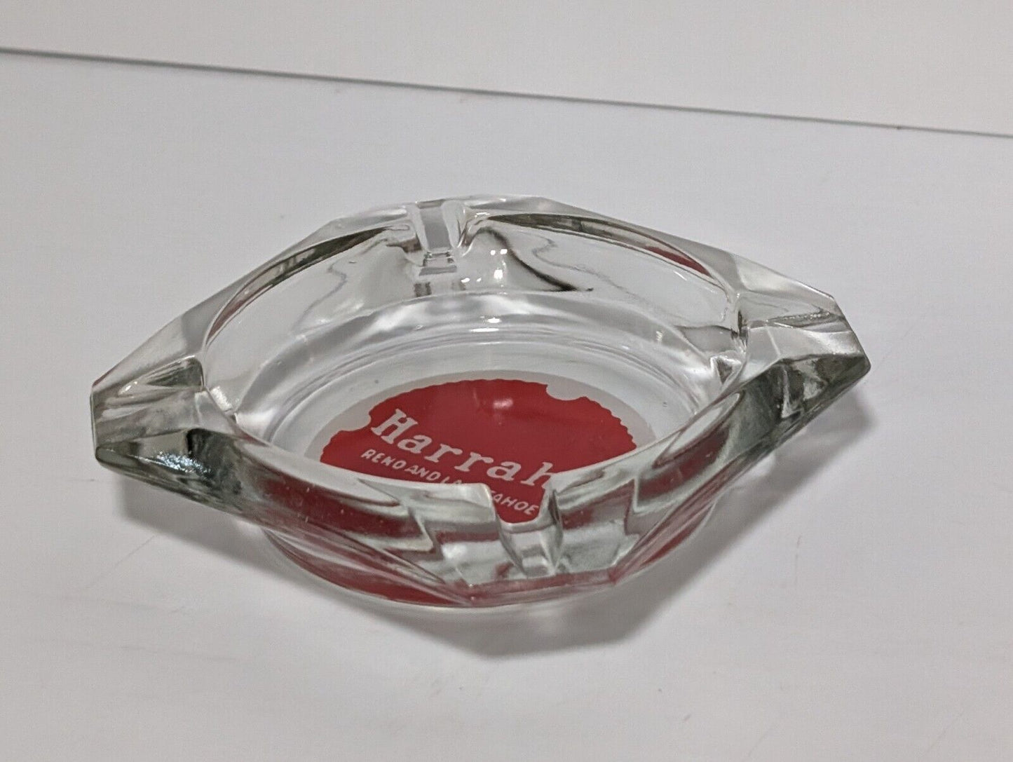 Vintage Harrah's Reno And Lake Tahoe Glass Ashtray