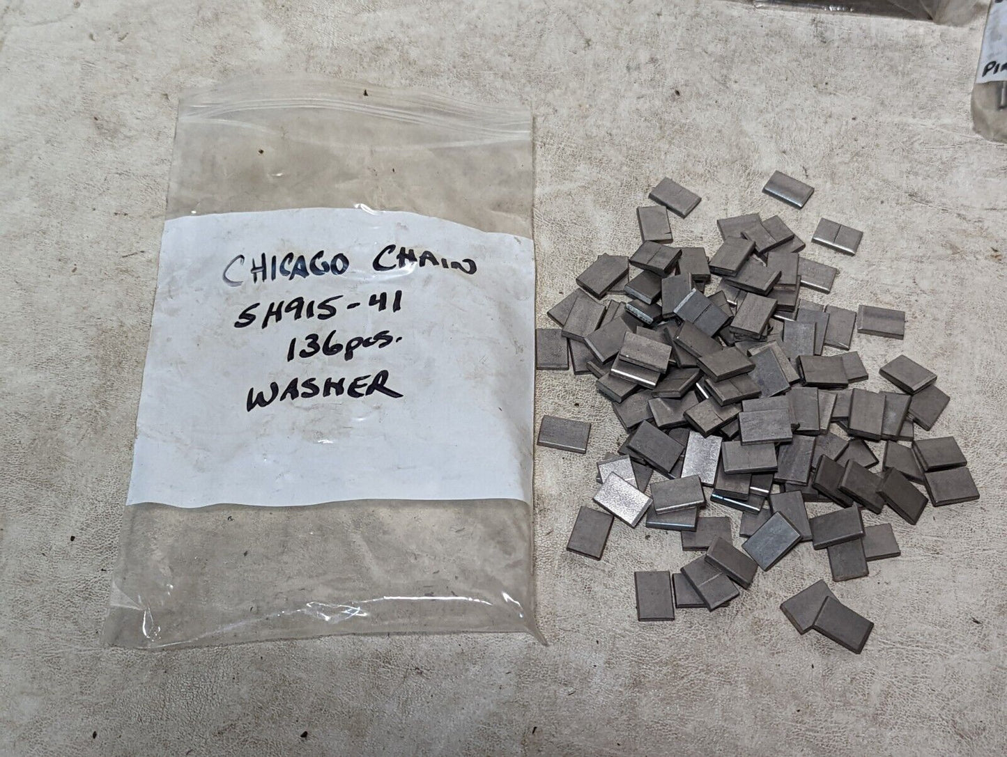 Lot of Chicago Chain parts: 60-827 shaft x7, 3H465-416-G x2, more as pictured