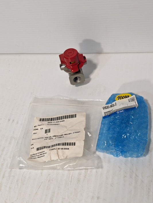 VHS30-N03-Z SMC Pressure Relief 3 Port Valve 3/8 NPT - Free Shipping
